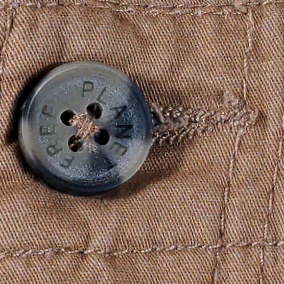 Free Planet Mens Size 30 Chino Shorts Cotton Spandex Brown Casual Flat Front - Picture 7 of 8